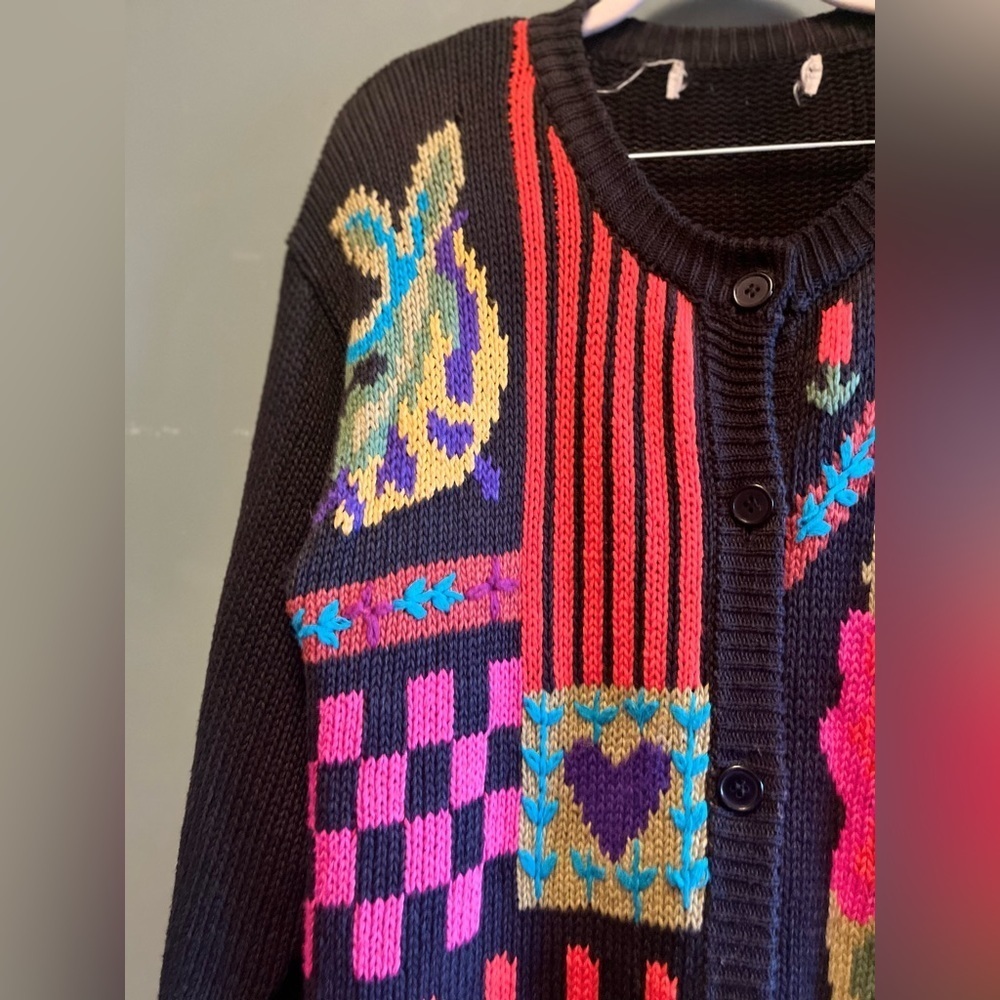 Heart & Rose sweater/ Cardigan… Vintage - Picture 3 of 11
